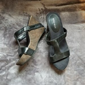 Black Nine West Wedges